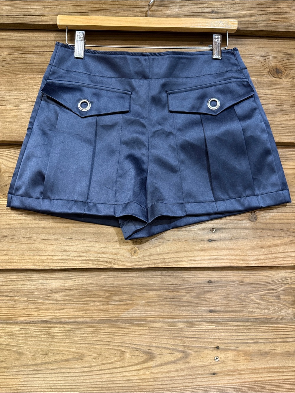 Zara Tailored Utility Shorts with Grommet Flaps